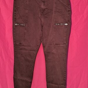 Women's Burgundy Jeans